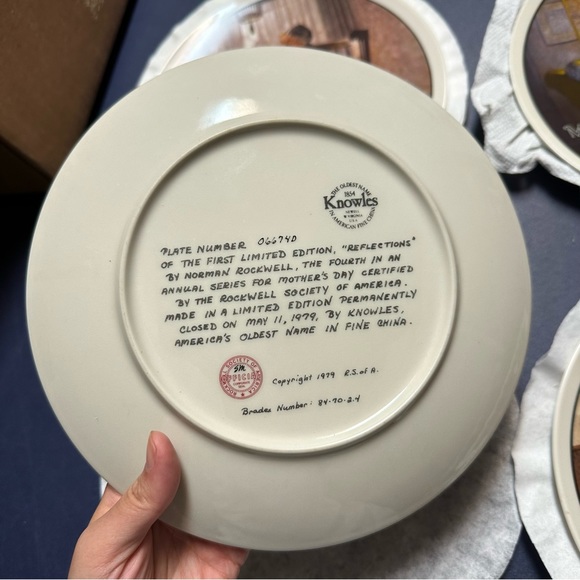4pcs Norman Rockwell Collector plates the Knowles Mother’s Day series - Picture 9 of 11